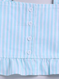 Moms Love Infant Girls Cotton Striped Top with Shorts