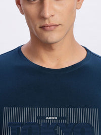 ADRO Typography Printed Round Neck Cotton T-shirt