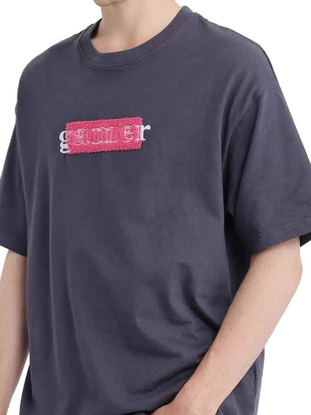 RARE RABBIT Men Printed Applique T-shirt