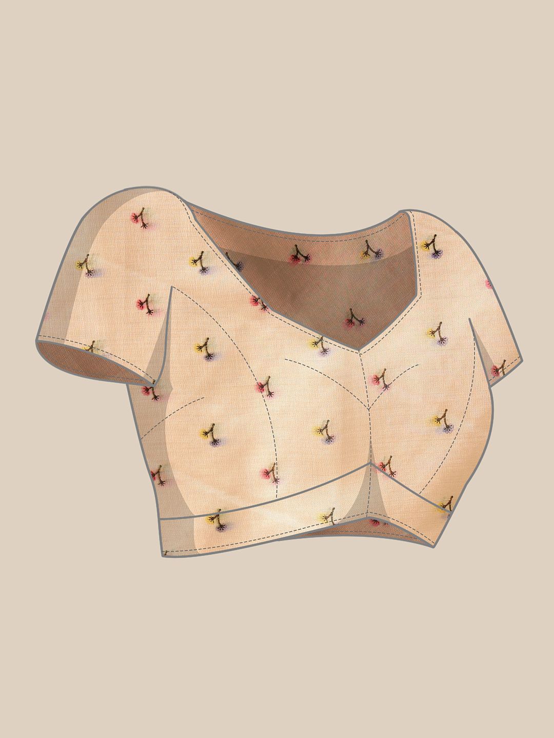 Silk Land Tussar Color Soft Silk Floral Digital Printed Saree