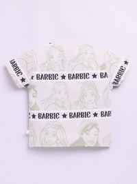 Happy Faces Girls Barbie Printed Pure Cotton T-shirt