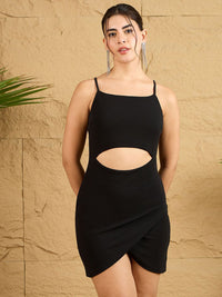 Berrylush Women Shoulder Straps Bodycon Mini Dress
