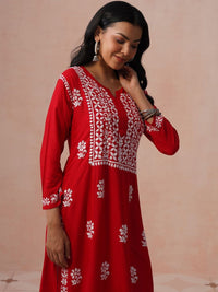 House of Chikankari Women Embroidered Chikankari Kurta