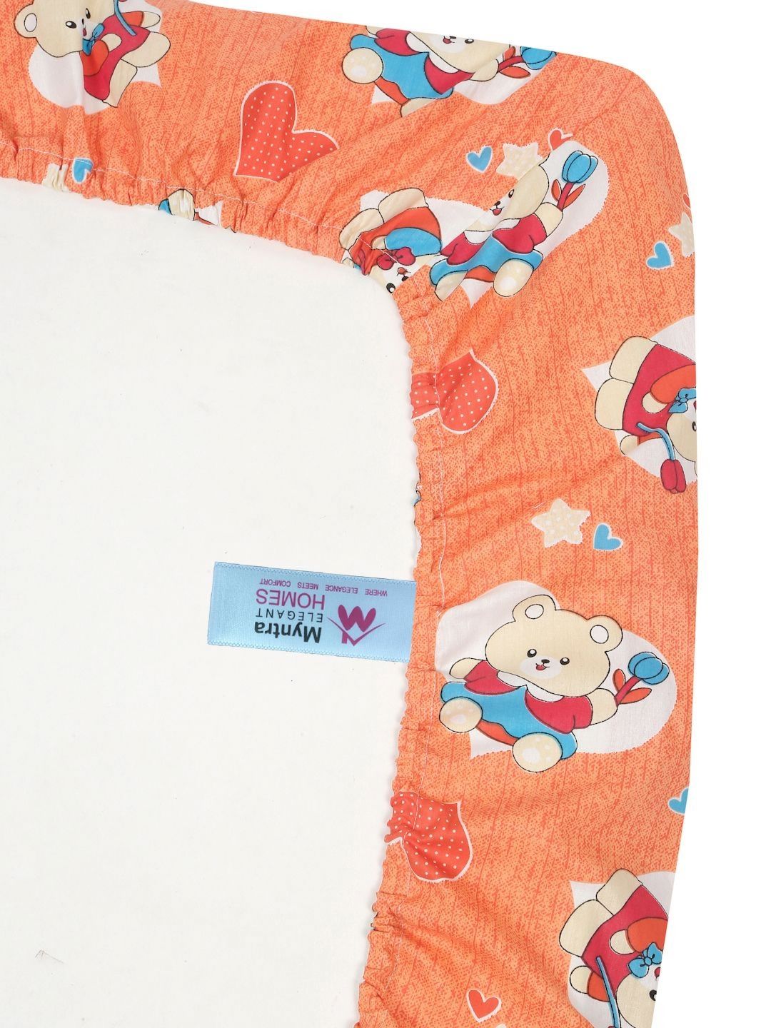 Myntra Elegant Homes Orange Printed 400 TC Cotton Set Cadar Bujang 2.25 m x 1.50 m