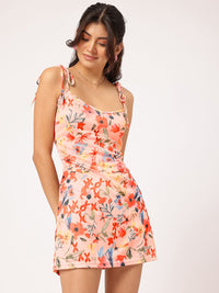 DressBerry Floral Print Sheath Mini Dress