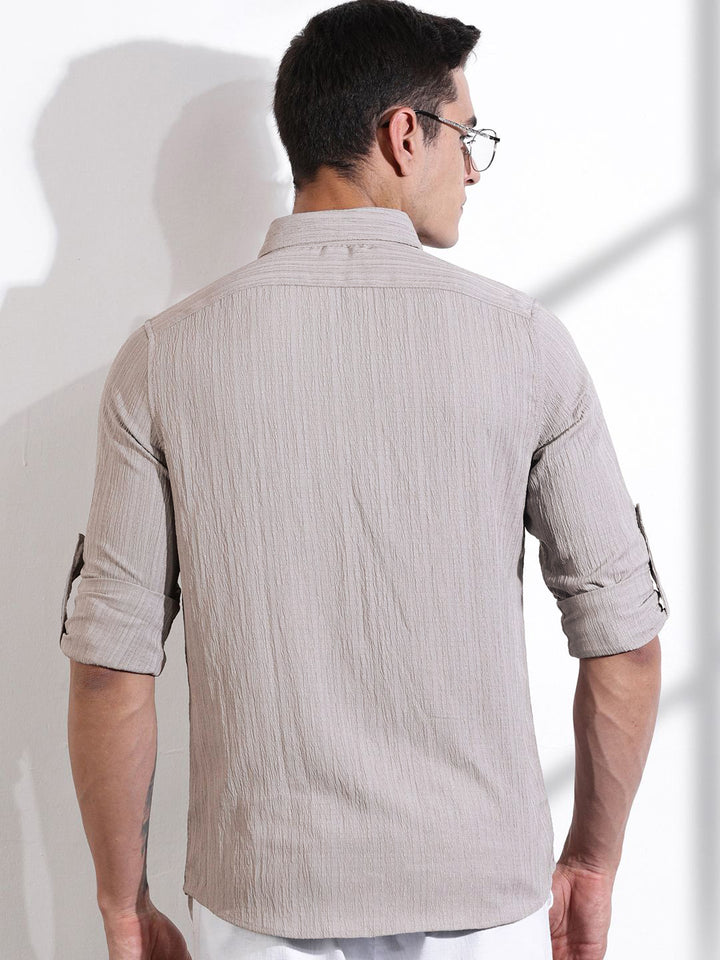 Thomas Scott Men Classic Slim Fit Opaque Casual Shirt