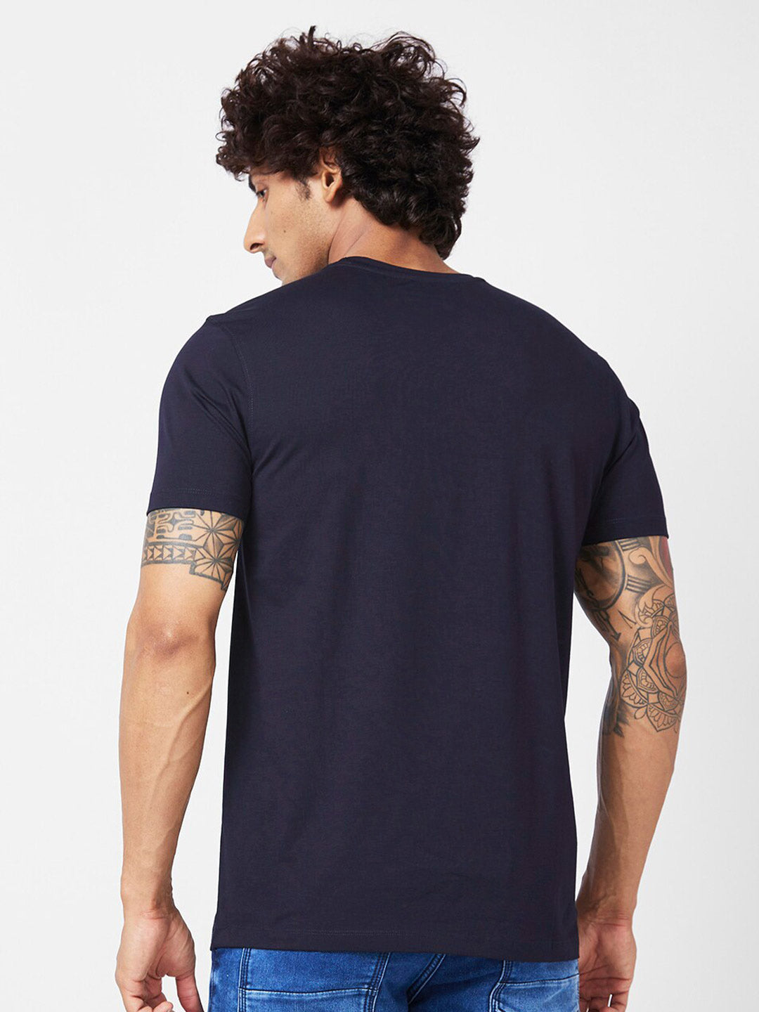 SPYKAR Typography Printed Slim Fit T-shirt