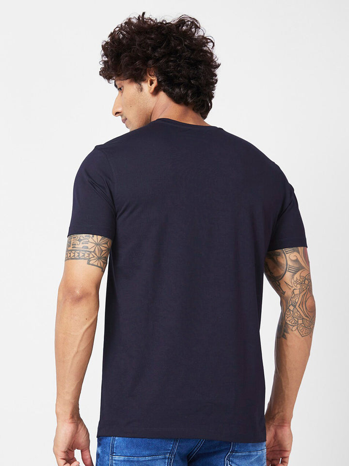 SPYKAR Typography Printed Slim Fit T-shirt