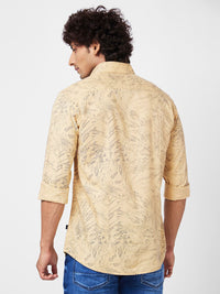 SPYKAR Slim Fit Floral Printed Opaque Cotton Casual Shirt