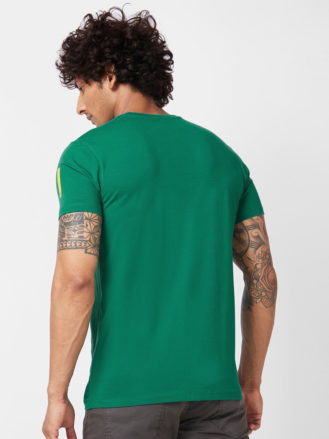 SPYKAR Varsity Printed Slim Fit Cotton Casual T-Shirt
