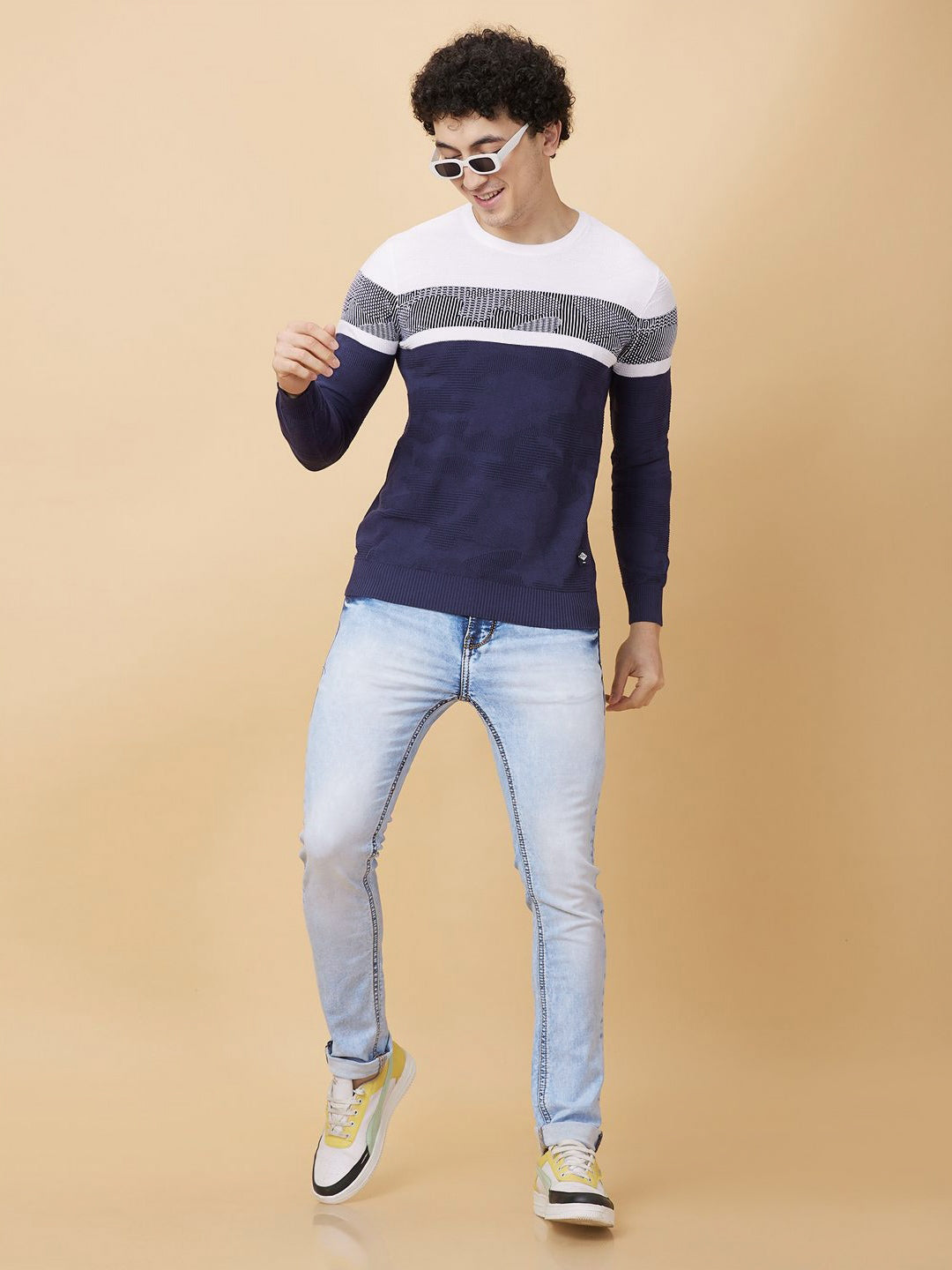 Being Human Men Pure Cotton Colourblocked Pockets T-shirt