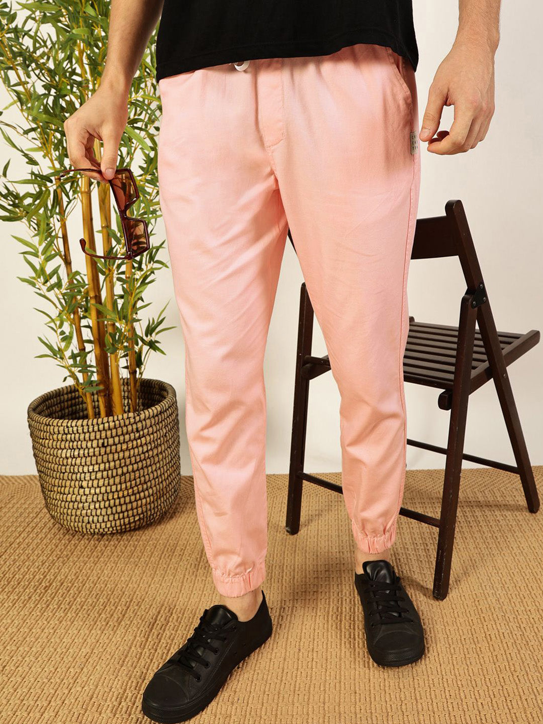 Thomas Scott Men Classic Regular Fit Cotton Joggers Trousers