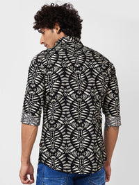 SPYKAR Men Slim Fit Printed Pure Cotton Casual Shirt