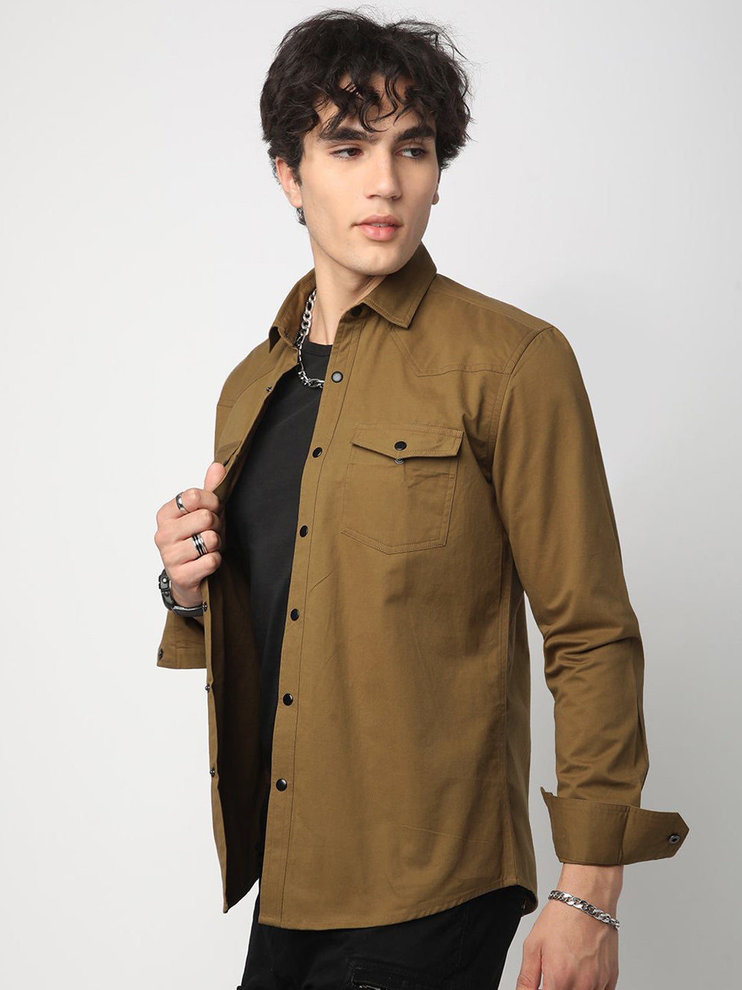 VASTRADO Men Classic Slim Fit Opaque Casual Shirt