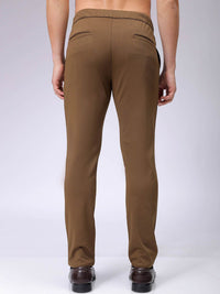 The Indian Garage Co. X Luxe Men Textured Mid-Rise Slim Fit Formal Trousers