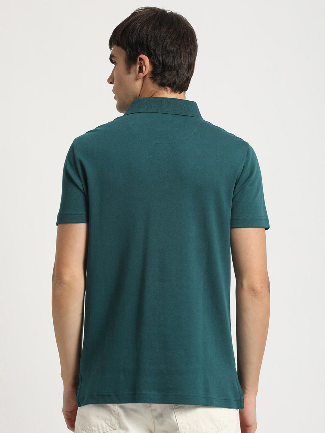 THE BEAR HOUSE Polo Collar Slim Fit Pure Cotton T-shirt