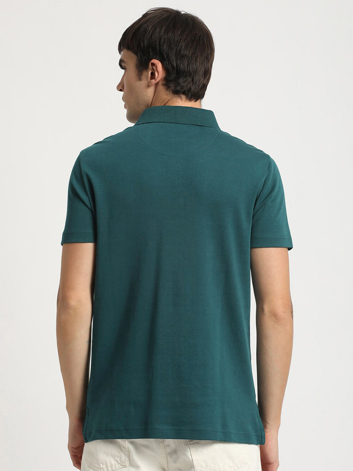 THE BEAR HOUSE Polo Collar Slim Fit Pure Cotton T-shirt