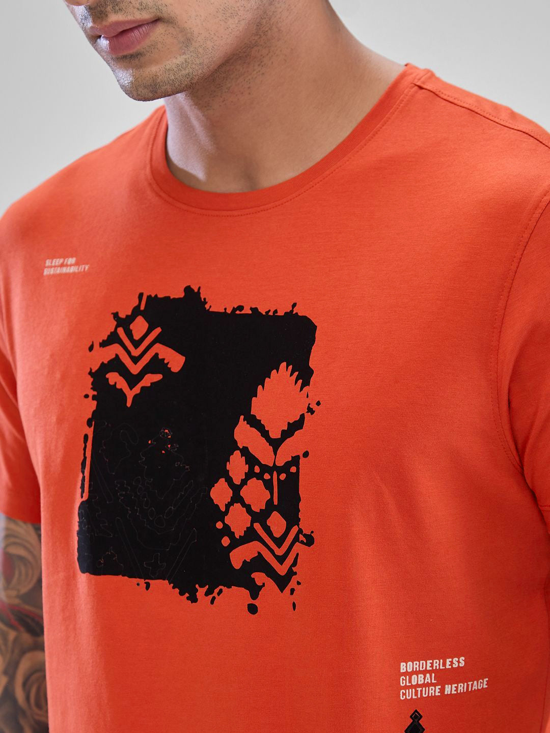 SPYKAR Men Graphic Printed Slim Fit T-shirt