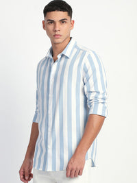 THE BEAR HOUSE Men Slim Fit Striped Casual Shirt