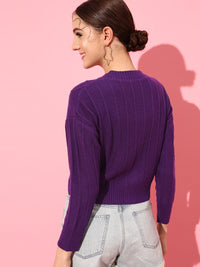 STREET 9 Women Party Acrylic Crop Sweater