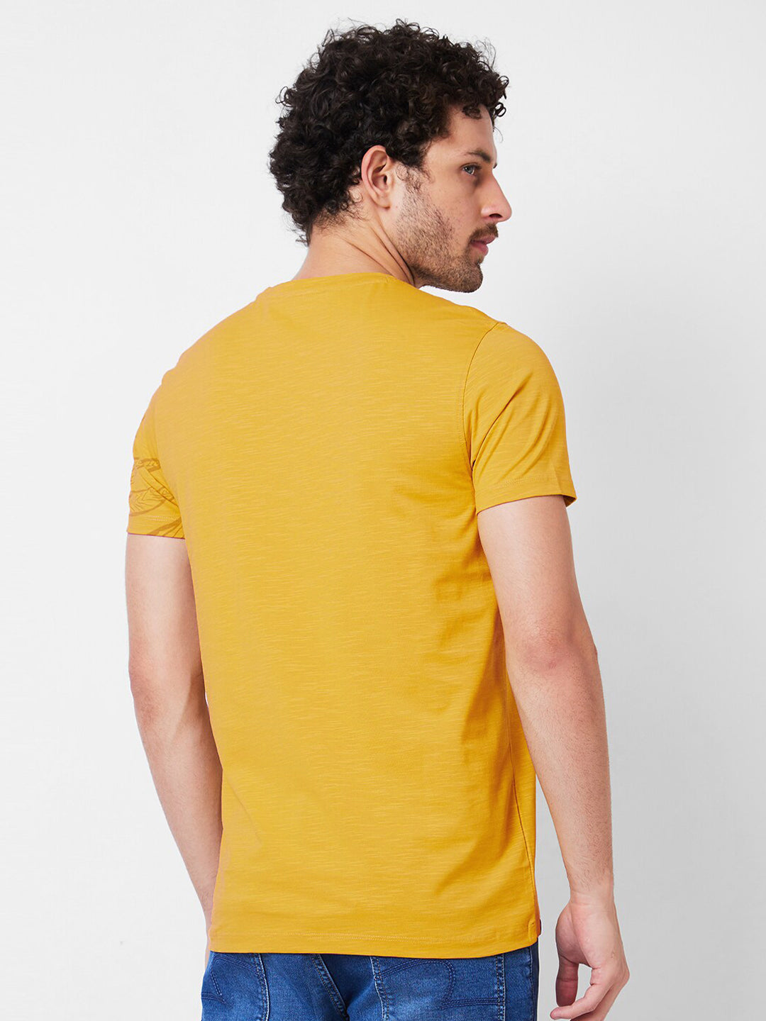 SPYKAR Graphic Printed Cotton Slim Fit T-shirt