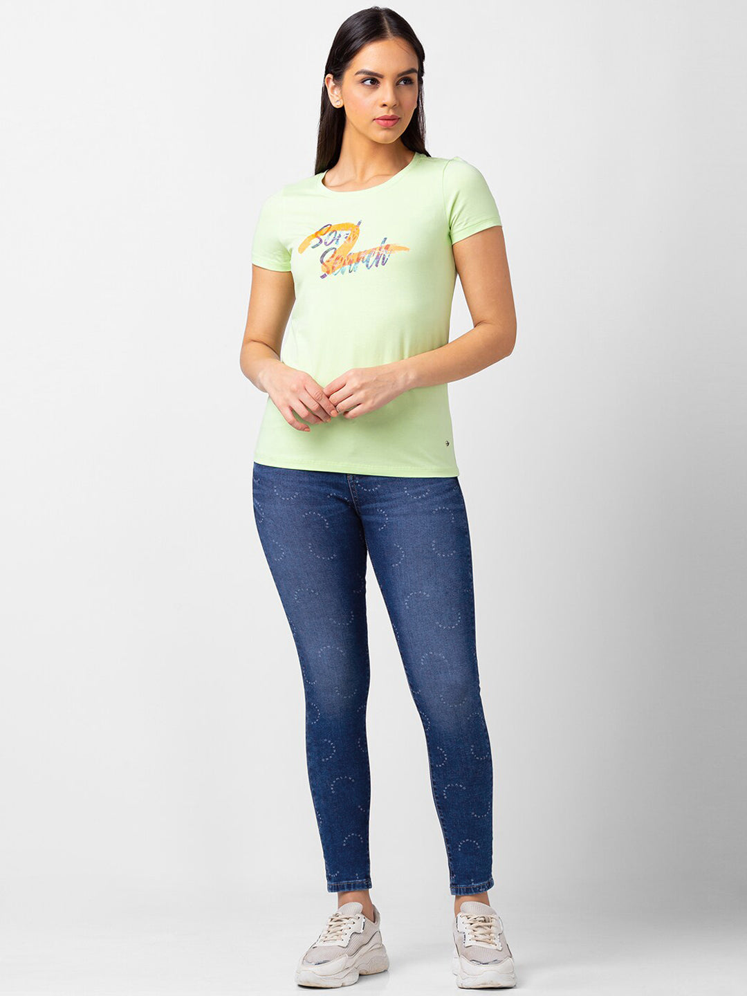 SPYKAR Women Super Skinny Fit High-Rise Heavy Fade Jeans