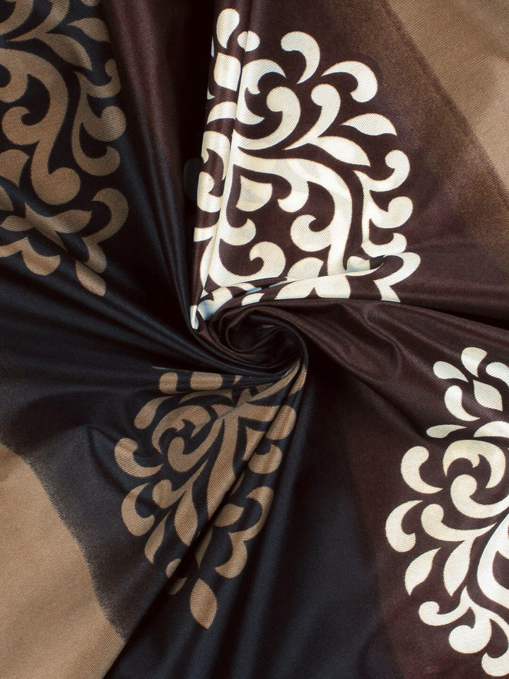 Story@home Nature Brown & Beige Set of 2 Ethnic Motifs Long Door Curtains