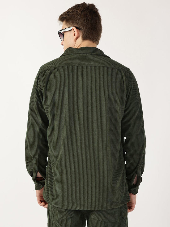 Thomas Scott Men Premium Corduroy Casual Shirt