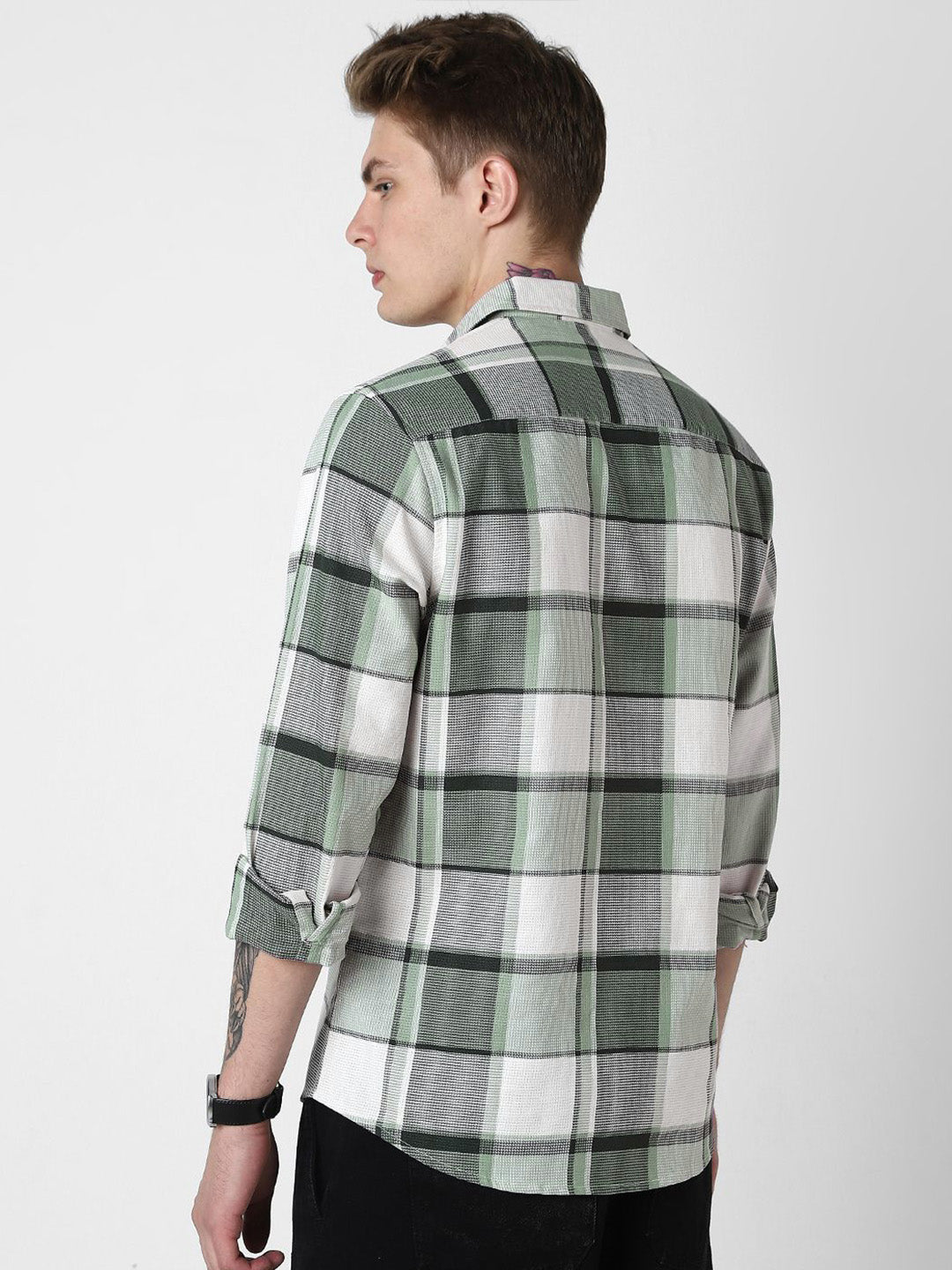 VASTRADO Men Classic Tartan Checks Opaque Checked Casual Shirt