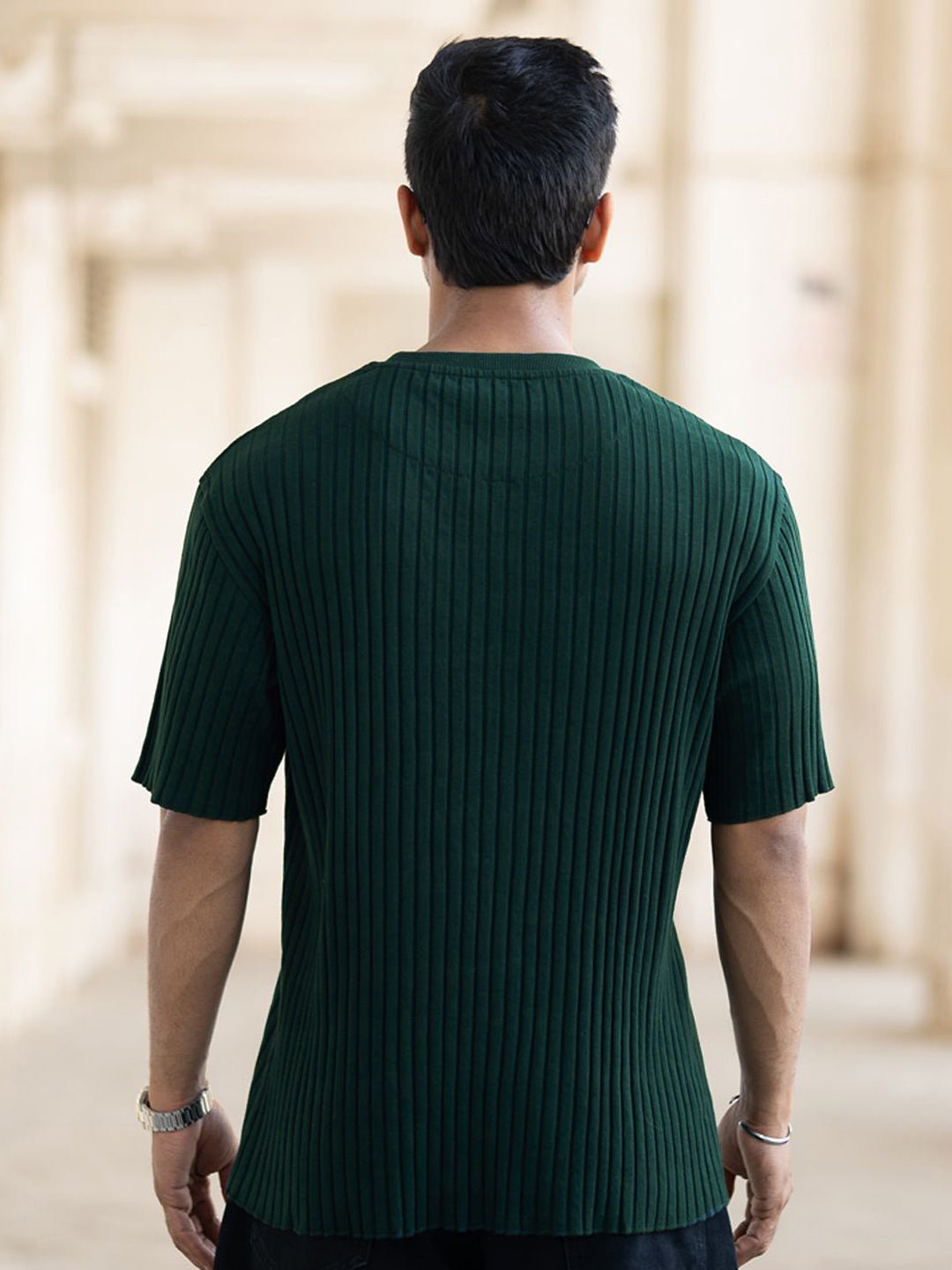 Powerlook Men Drop-Shoulder Sleeves Oversized T-shirt
