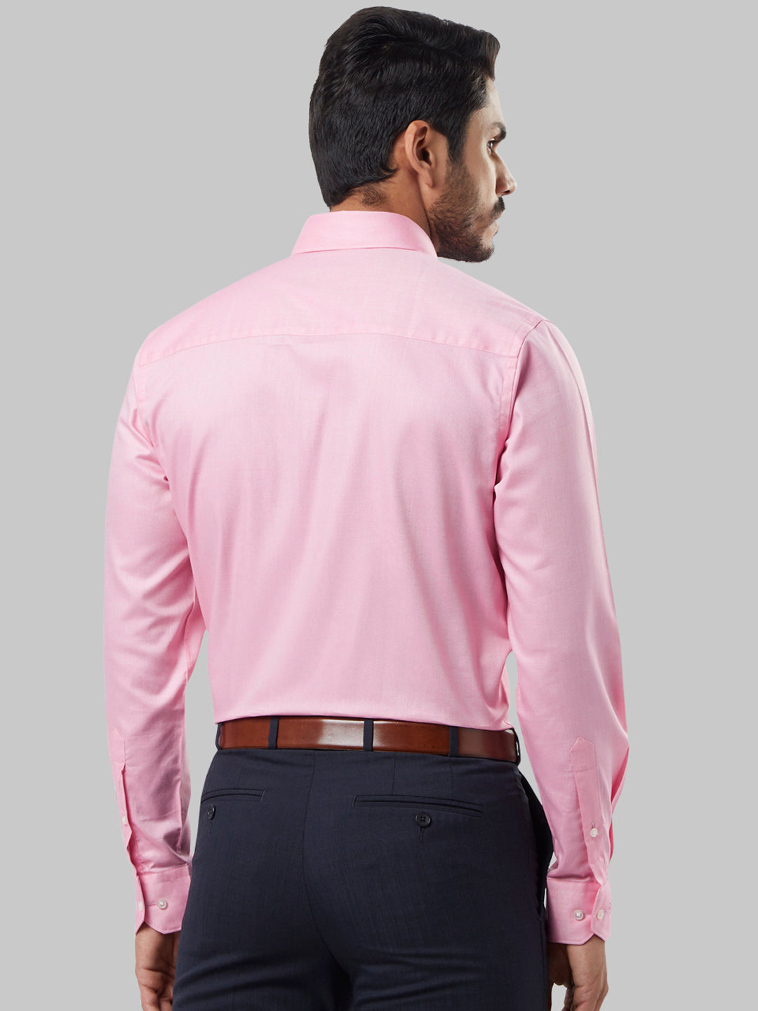 Raymond Men Pink Regular Fit Self Design Formal Shirt