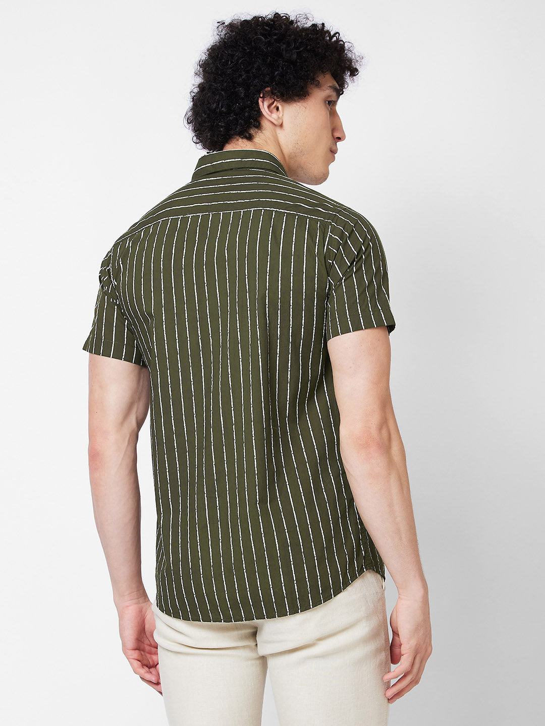 SPYKAR Vertical Stripes Pure Cotton Casual Shirt