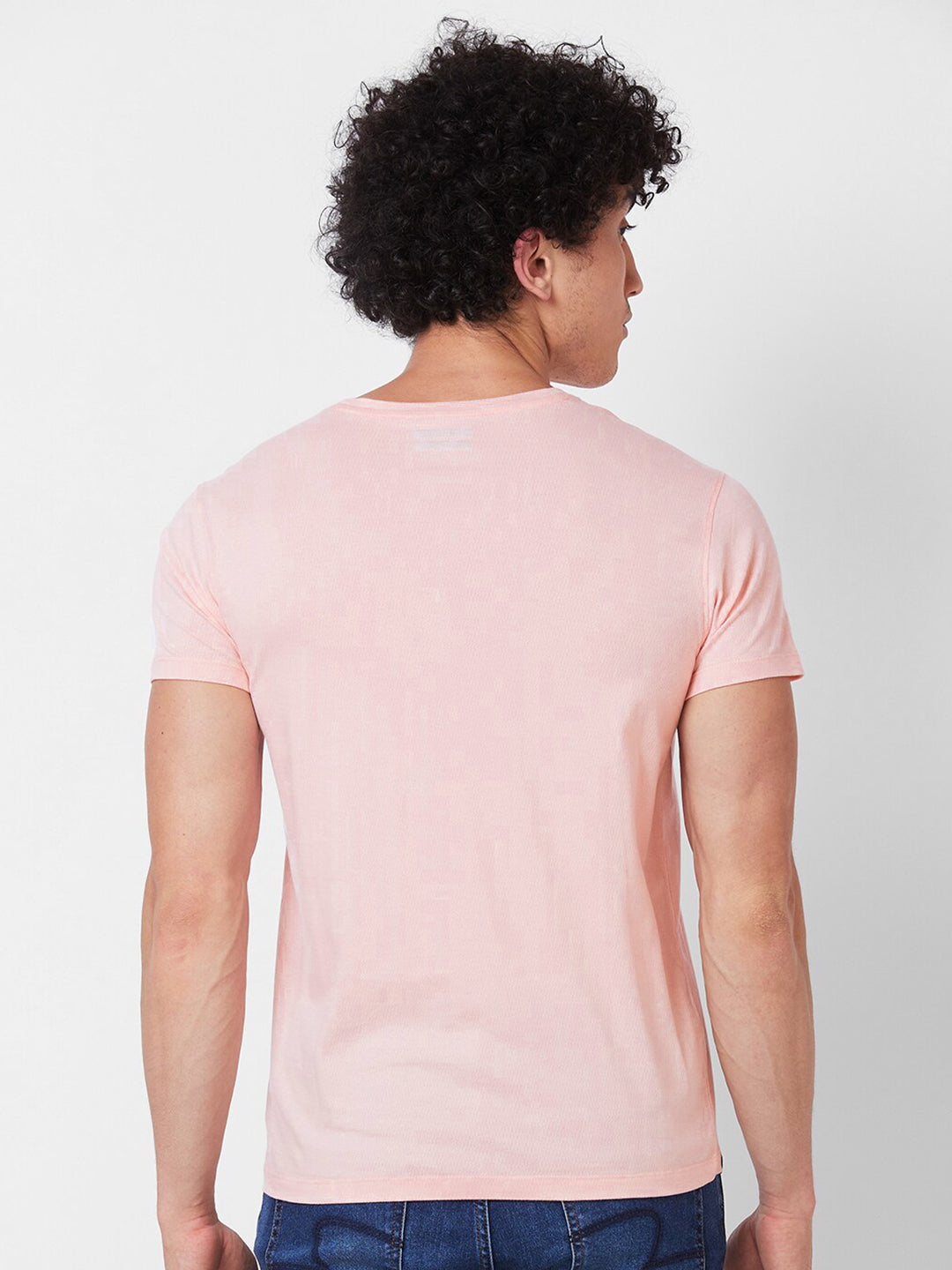 SPYKAR Typography Cotton Slim Fit T-shirt