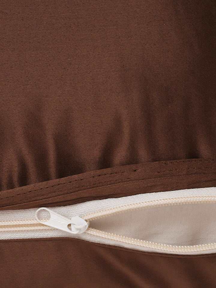 HOSTA HOMES Brown Set of 2 Embellished Square Cushion Covers