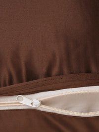 HOSTA HOMES Brown Set of 2 Embellished Square Cushion Covers