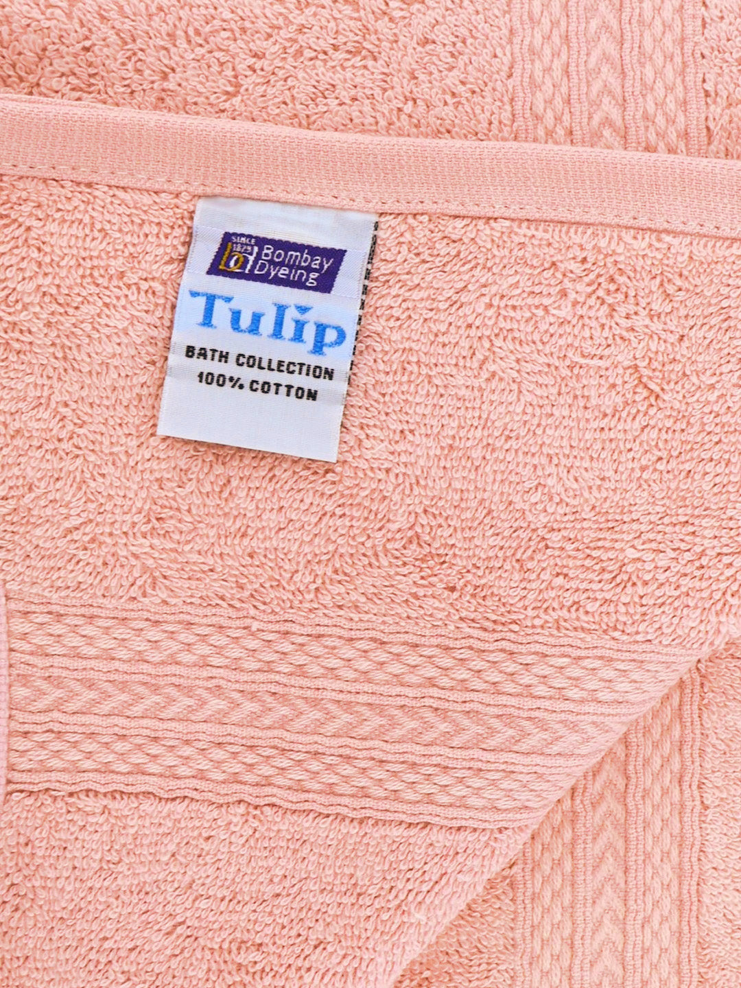 BOMBAY DYEING Peach-Coloured 1 Pcs Cotton 450 GSM Bath Towel