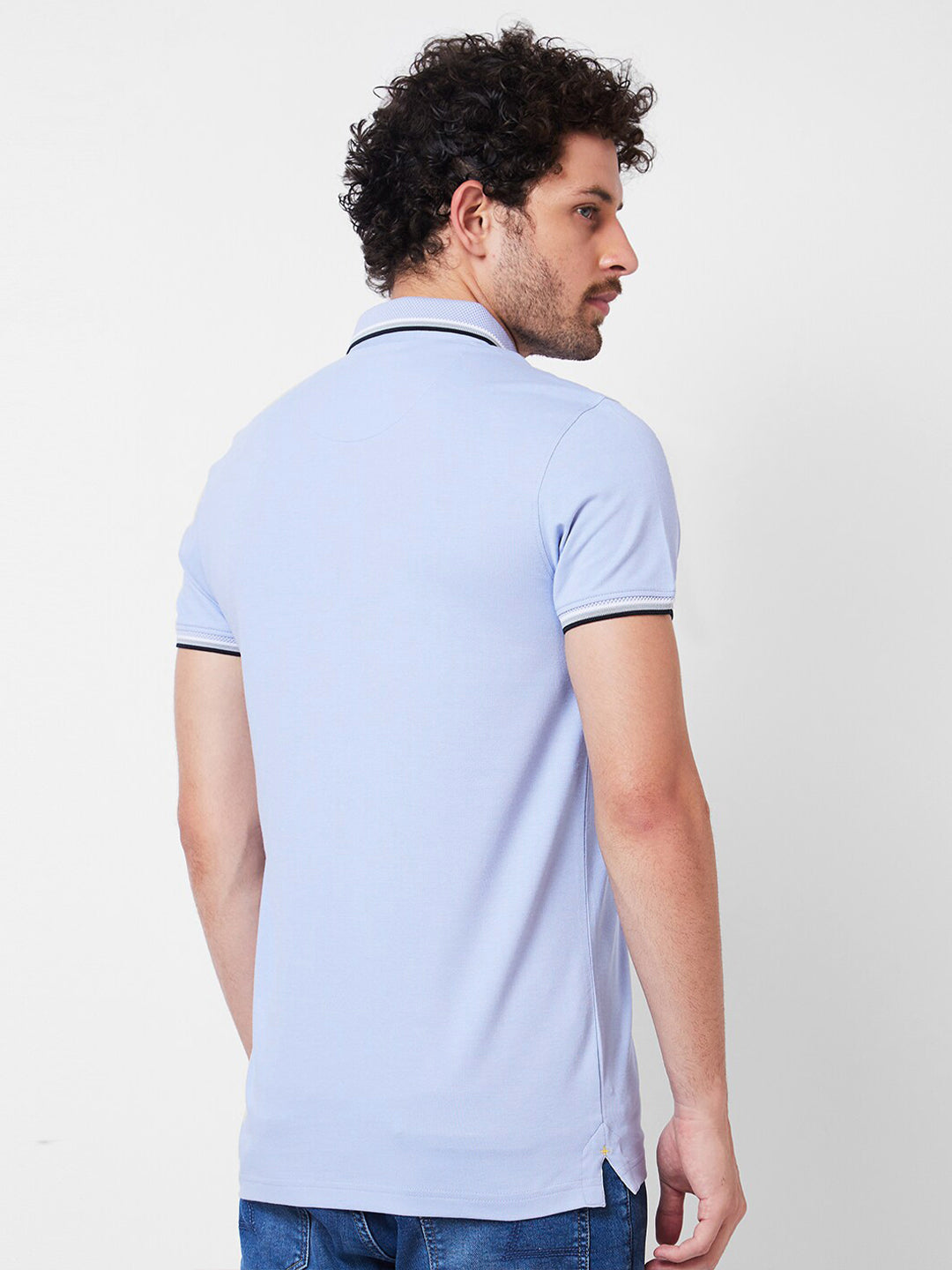 SPYKAR Polo Collar Cotton Slim Fit T-shirt