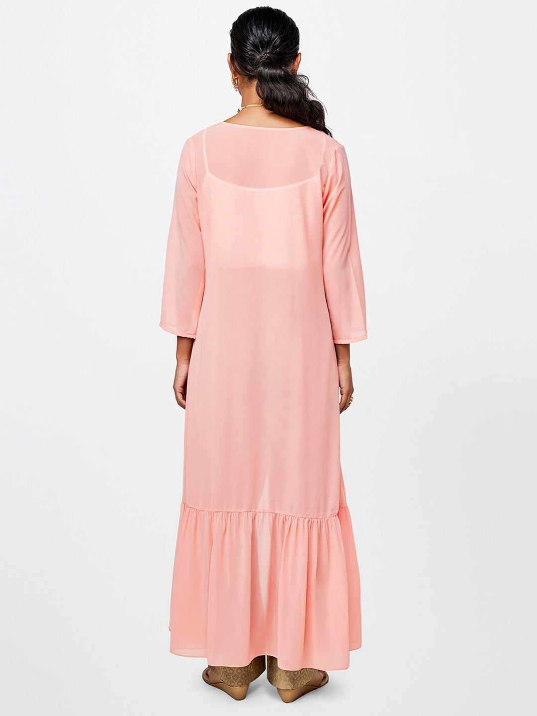 Global Desi Women Open Front Longline Shrug