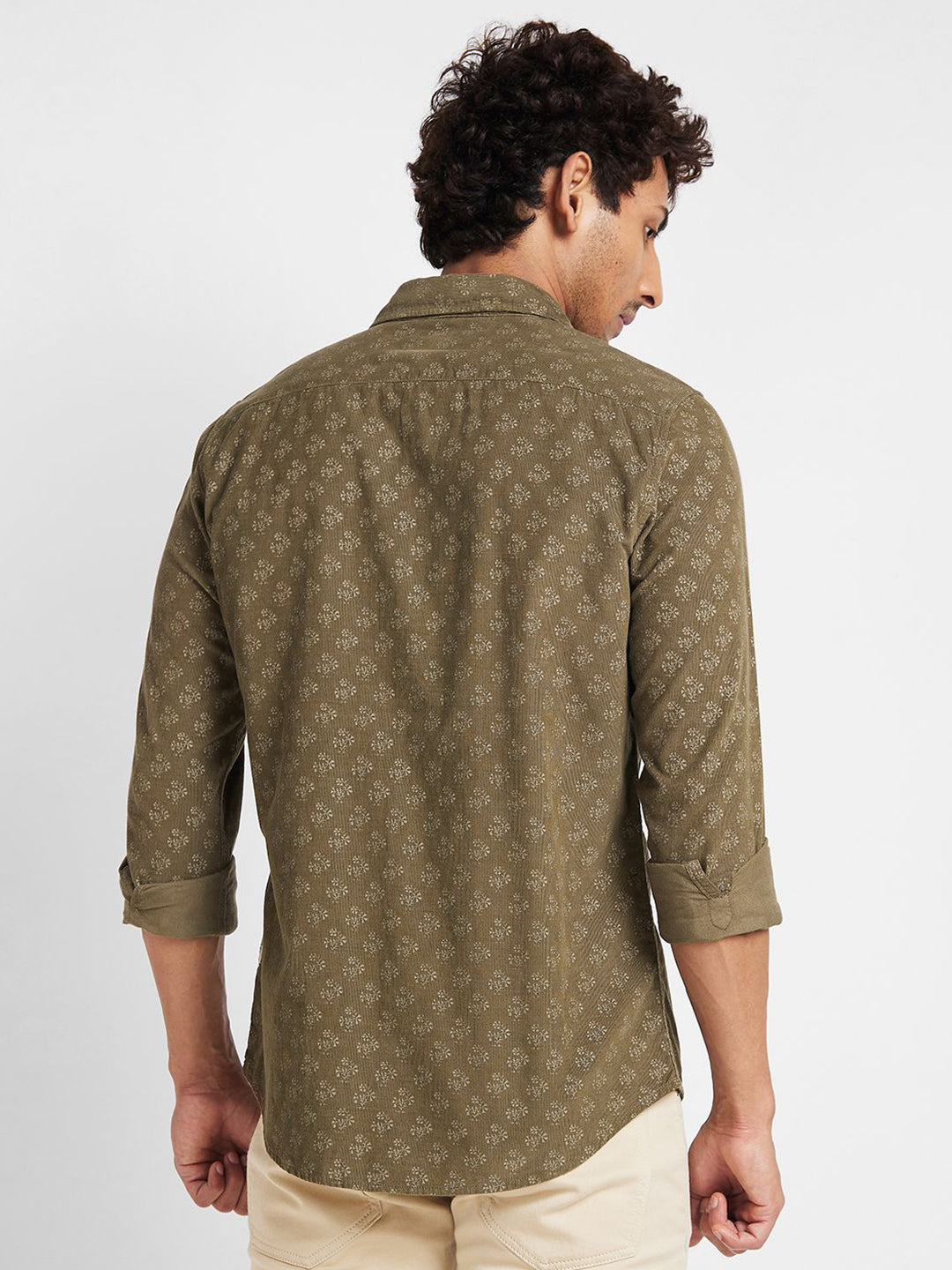 Being Human Men Pure Cotton Slim Fit Opaque Printed Casual Shirt