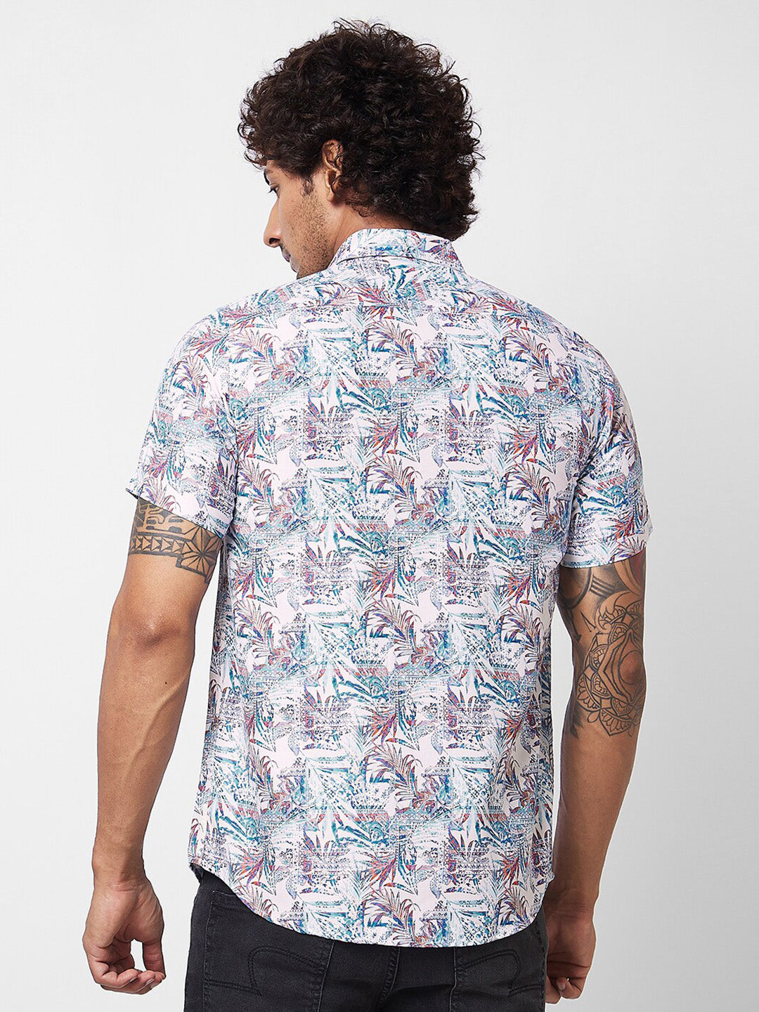 SPYKAR Floral Printed Cotton Opaque Casual Shirt