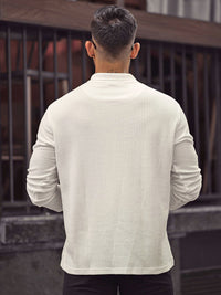 Powerlook Men Self Design Polo Collar Cotton T-shirt