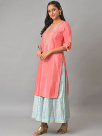 AURELIA Women Geometric Thread Work Kaftan Kurta