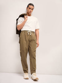 THE BEAR HOUSE Men Solid Relaxed Fit Casual Pant