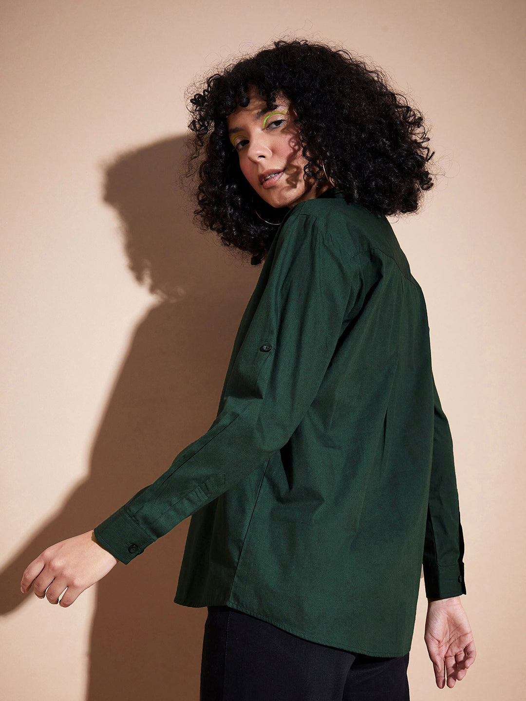 SASSAFRAS BASICS Spread Collar Pure Cotton Oversized Casual Shirt