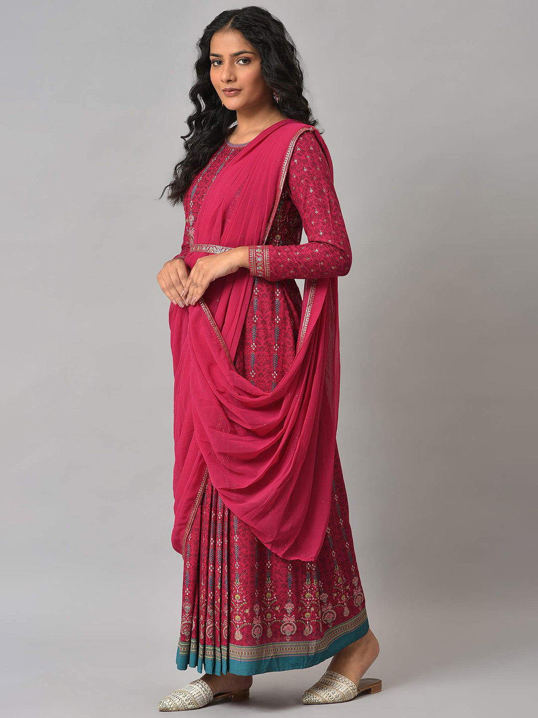 W Ethnic Motifs Maxi Dress