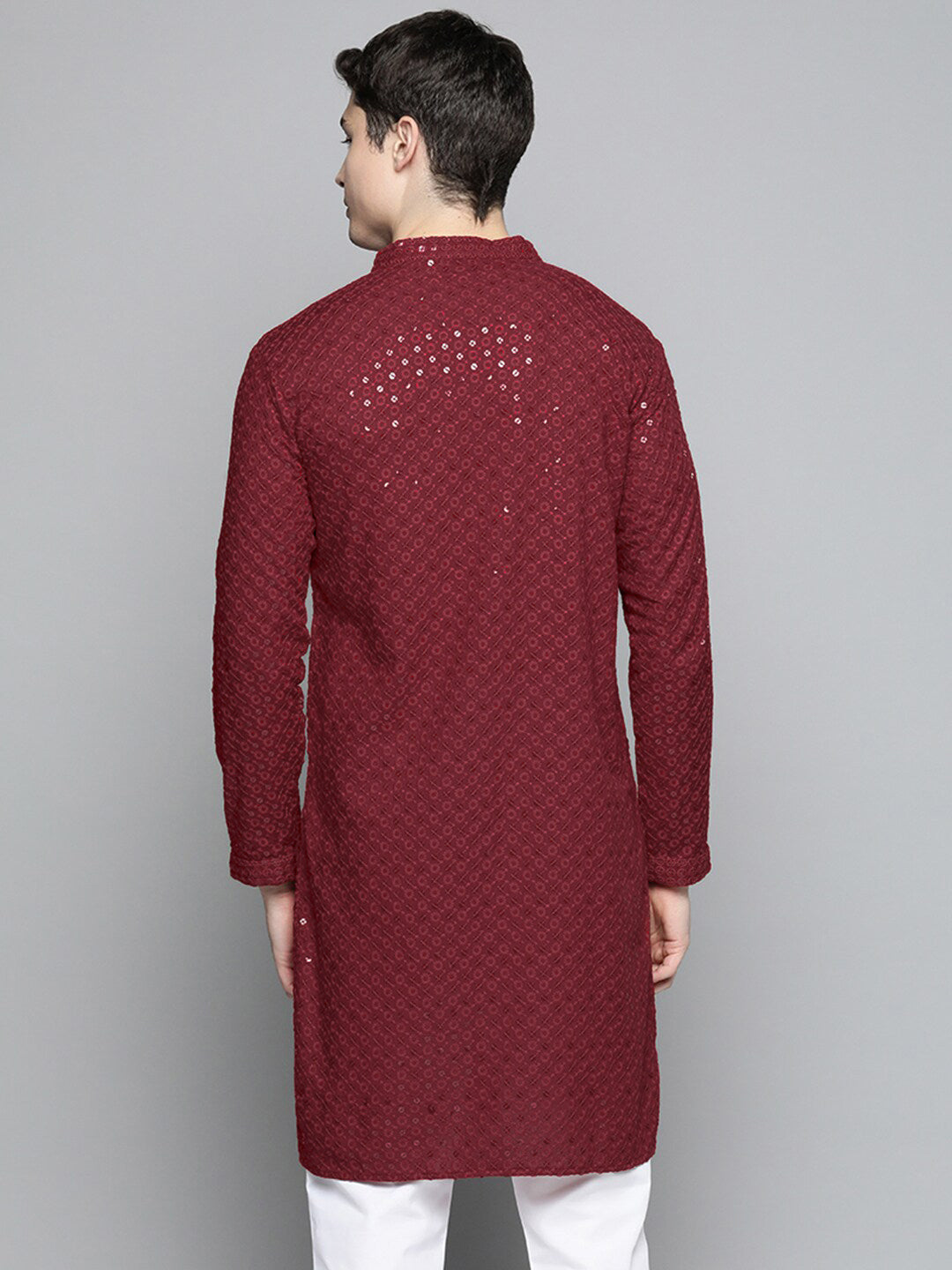 Jompers Men Mandarin Collar Embellished Kurta