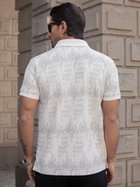 Powerlook Men Abstract Printed Polo Collar T-shirt