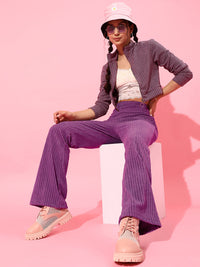 STREET 9 Women Purple Flared Trousers