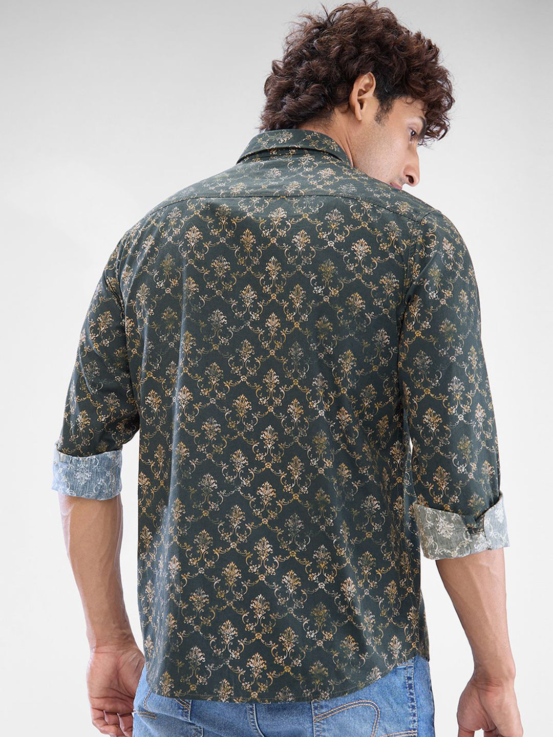 SPYKAR Men Slim Fit Floral Opaque Printed Casual Shirt