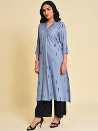 W Geometric Printed V-Neck Anarkali Kurta